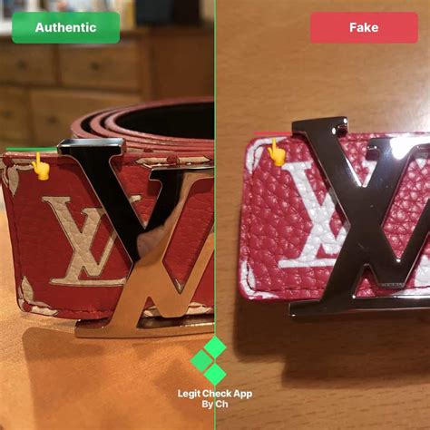 louie vuitton supreme belts fake vs real|how to check if louis vuitton is real.